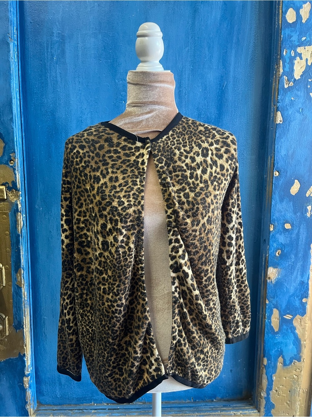 Zara Leopard Print Cardigan - Brown and Black